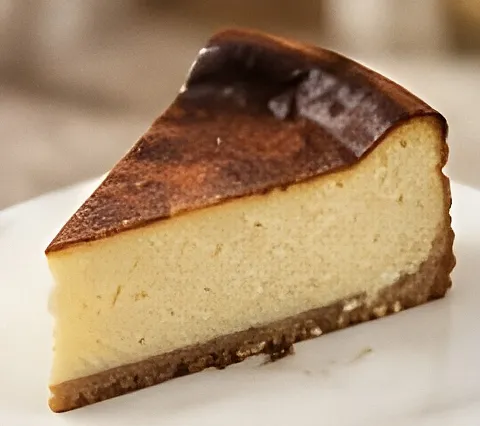 Basque Cheesecake slice