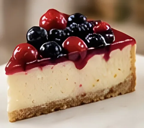 Mixed Berry Cheesecake slice